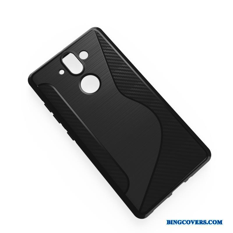 Nokia 8 Etui Anti-fald Nubuck Sort Hemming Gennemsigtig Beskyttelse Cover