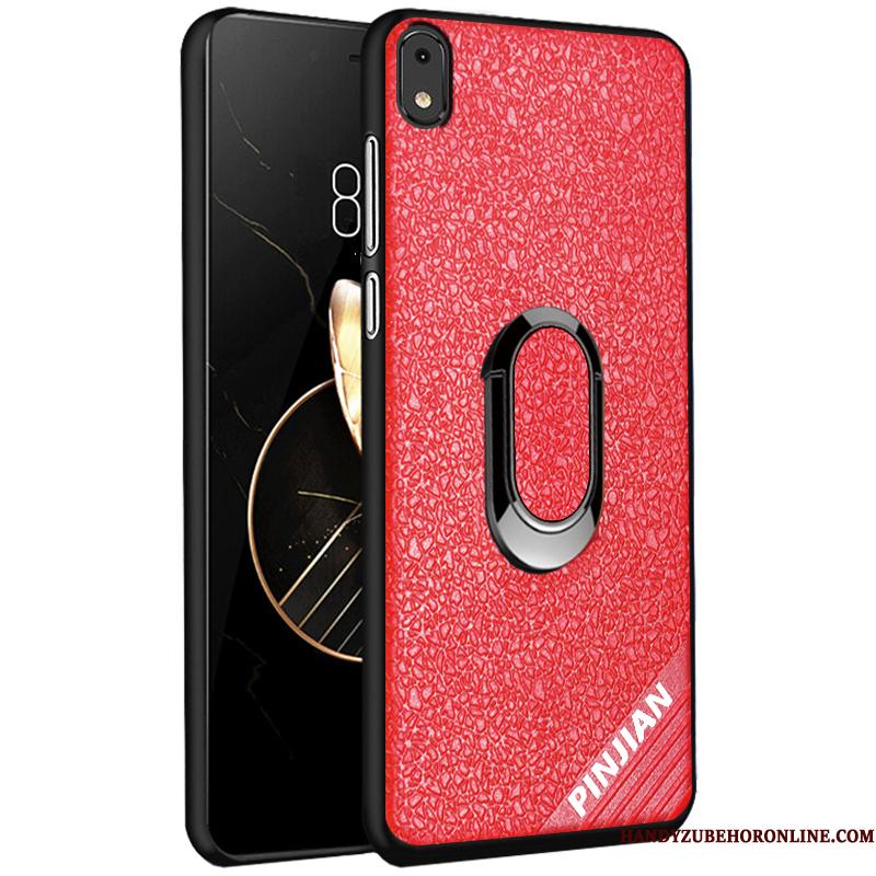 Redmi 7a Nubuck Skridsikre Silikone Relief Cover Rød Telefon Etui