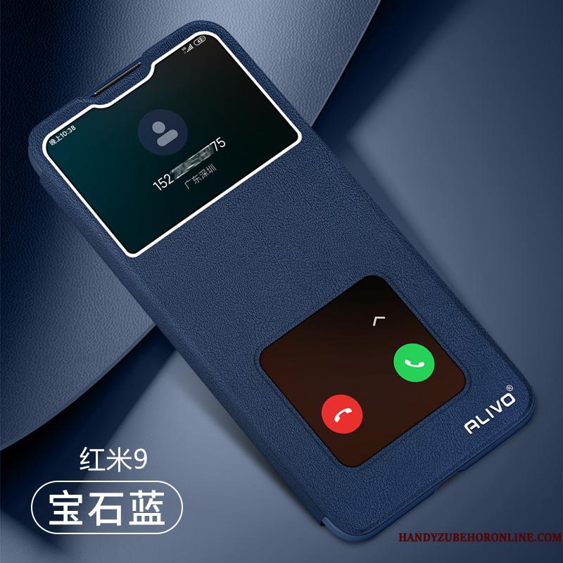 Redmi 9 Beskyttelse Telefon Etui Grøn Rød Silikone Lædertaske Alt Inklusive