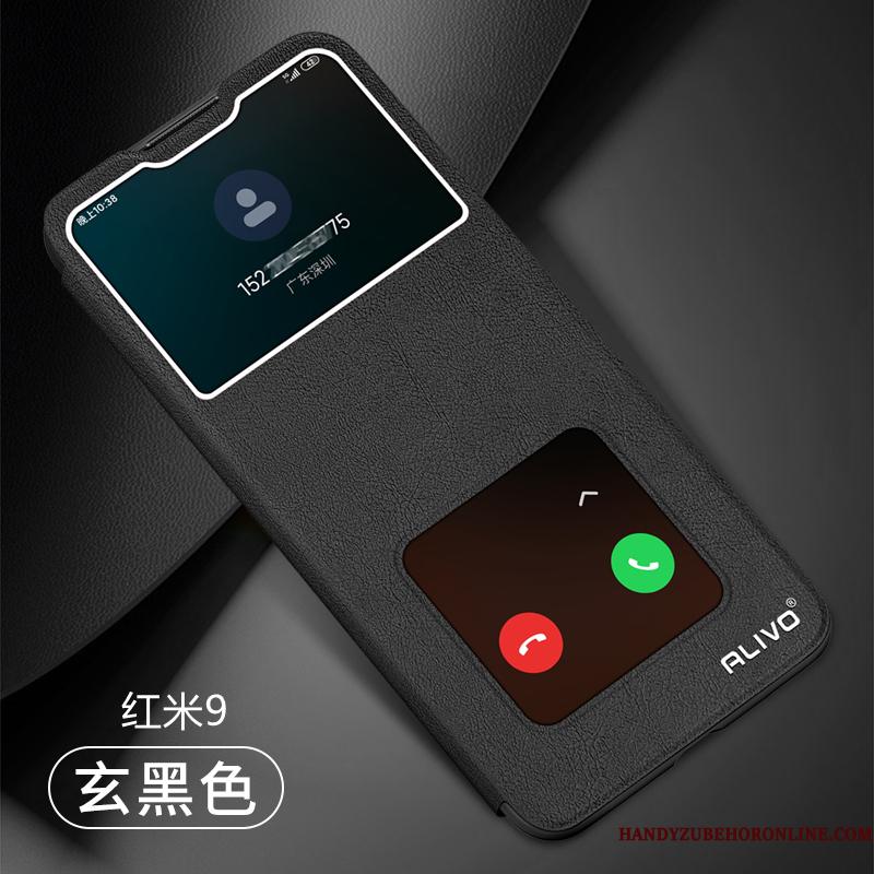 Redmi 9 Beskyttelse Telefon Etui Grøn Rød Silikone Lædertaske Alt Inklusive
