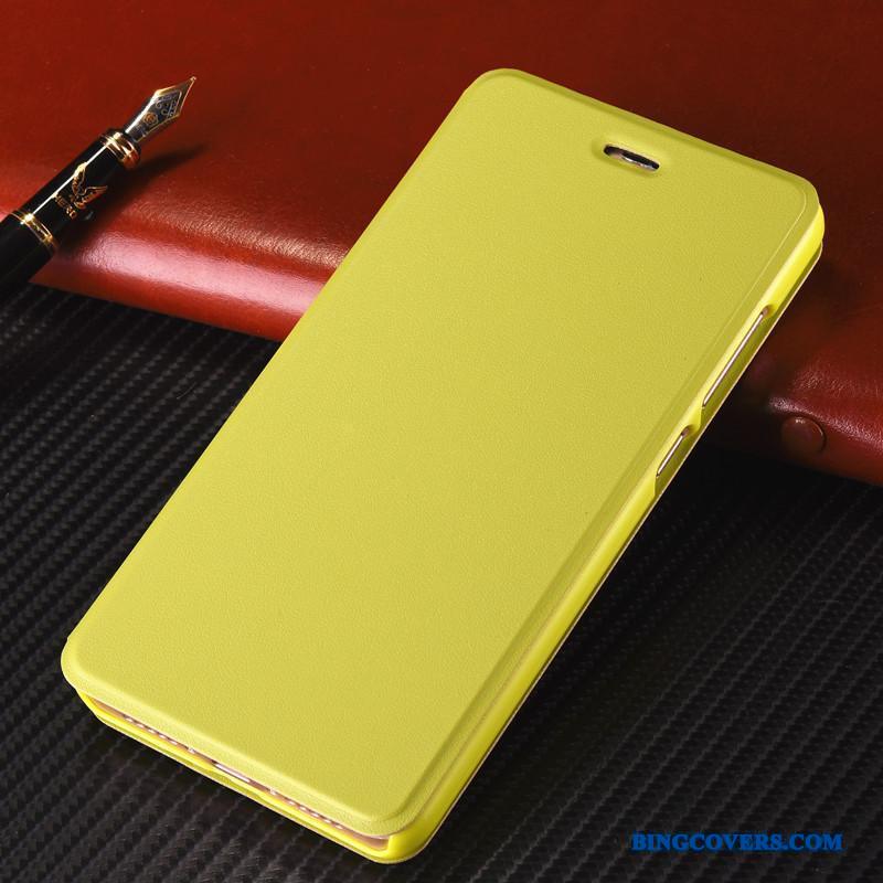 Redmi Note 4x Guld Lædertaske Cover Rød Telefon Etui Anti-fald Lille Sektion
