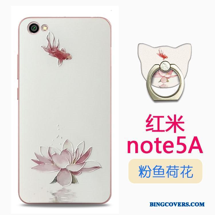 Redmi Note 5a Cartoon Anti-fald Cover Telefon Etui Silikone Alt Inklusive Rød