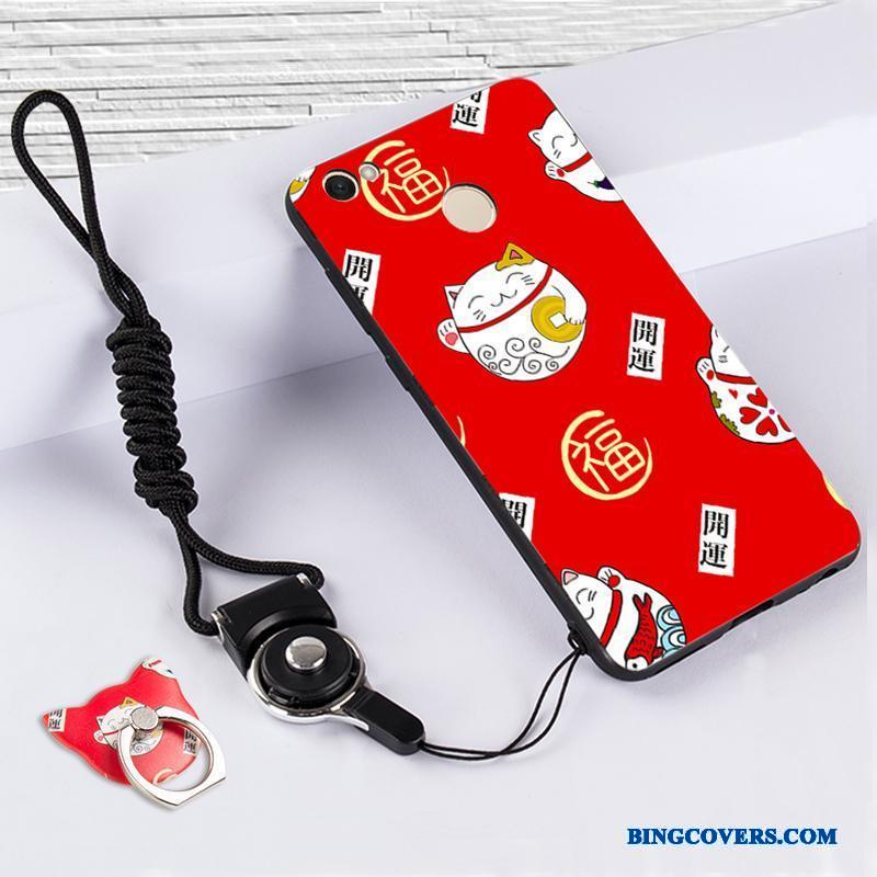 Redmi Note 5a Hængende Ornamenter Rød Telefon Etui Anti-fald Blød Beskyttelse Silikone