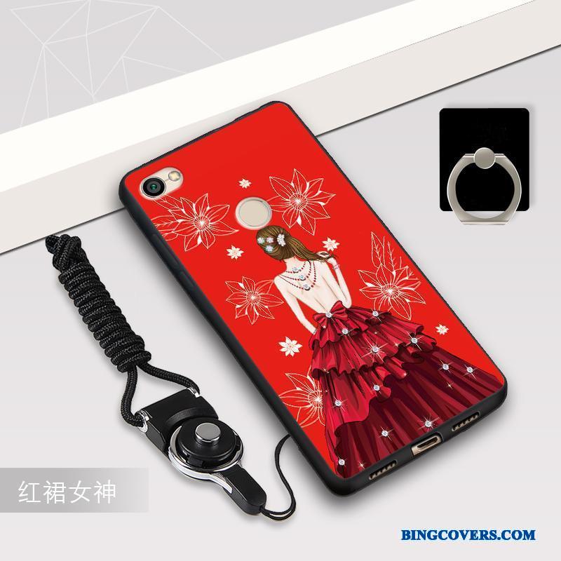 Redmi Note 5a Telefon Etui Rød Anti-fald Cover Høj Silikone Beskyttelse