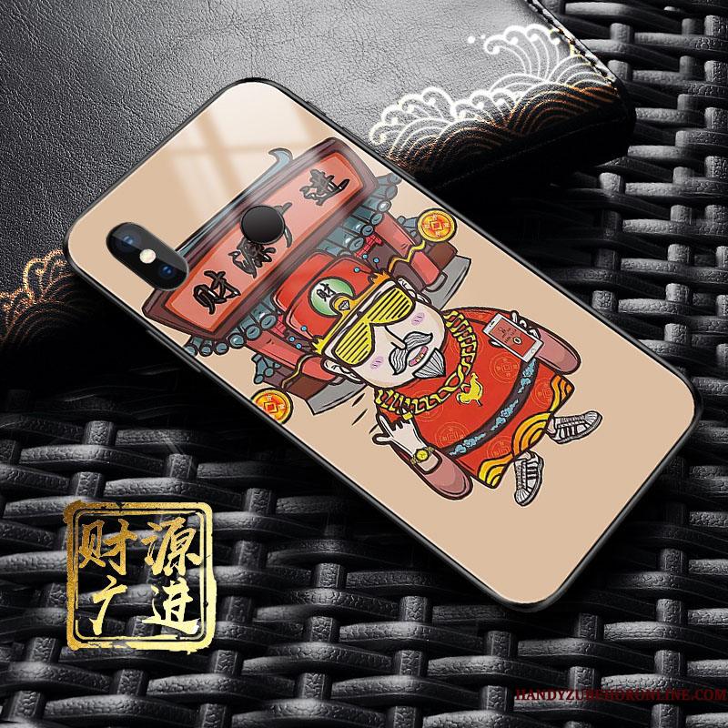 Redmi Note 6 Pro Glas Rød Trend Lyserød Ny Kinesisk Stil Telefon Etui