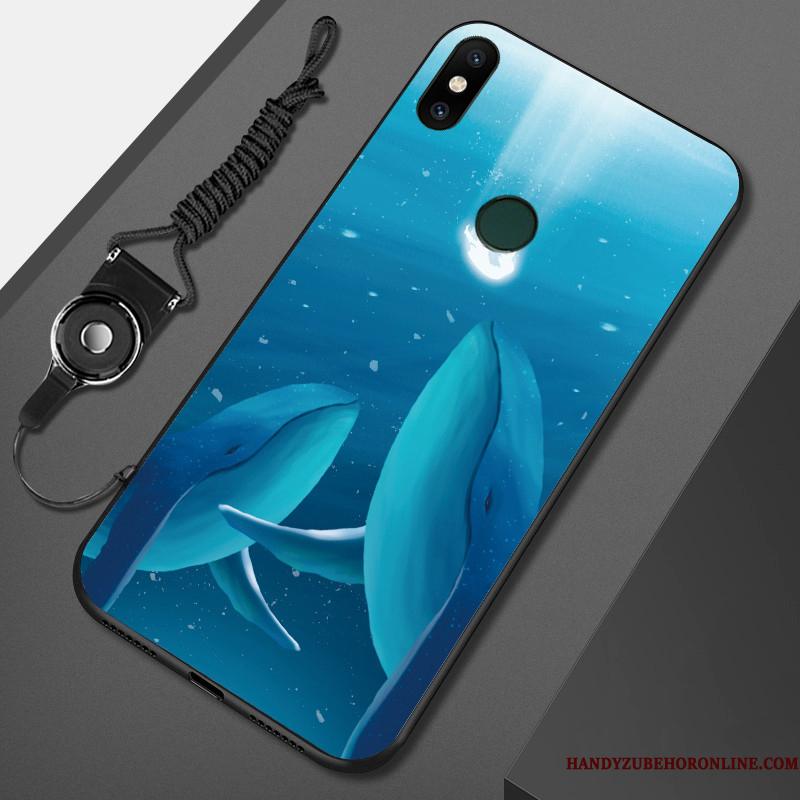 Redmi Note 6 Pro Rød Hængende Ornamenter Blå Cover Trend Telefon Etui Beskyttelse