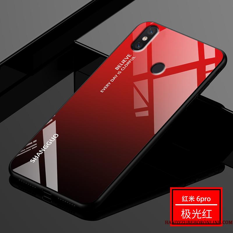 Redmi Note 6 Pro Rød Telefon Etui Beskyttelse Net Red Trend Anti-fald Lilla