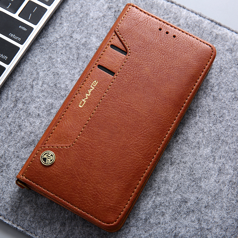 Redmi Note 7 Beskyttelse Telefon Etui Anti-fald Ægte Læder Folio Ny Alt Inklusive