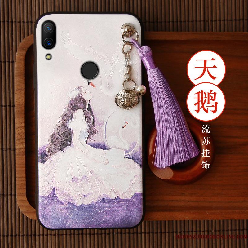 Redmi Note 7 Etui Kinesisk Stil Anti-fald Silikone Vintage Tassel Cover Beskyttelse