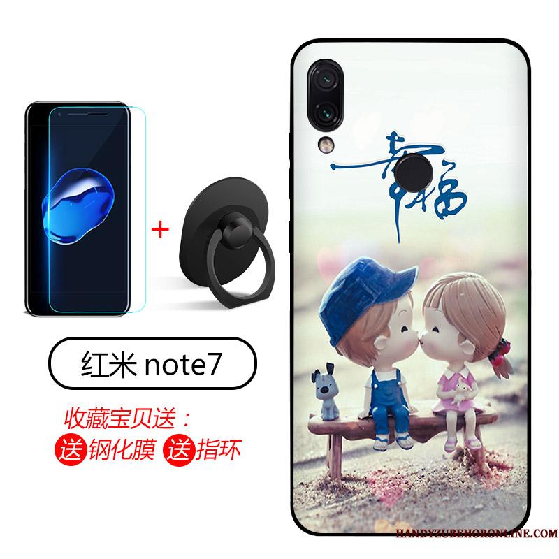 Redmi Note 7 Telefon Etui Cover Beskyttelse Anti-fald Nubuck Blå Blød