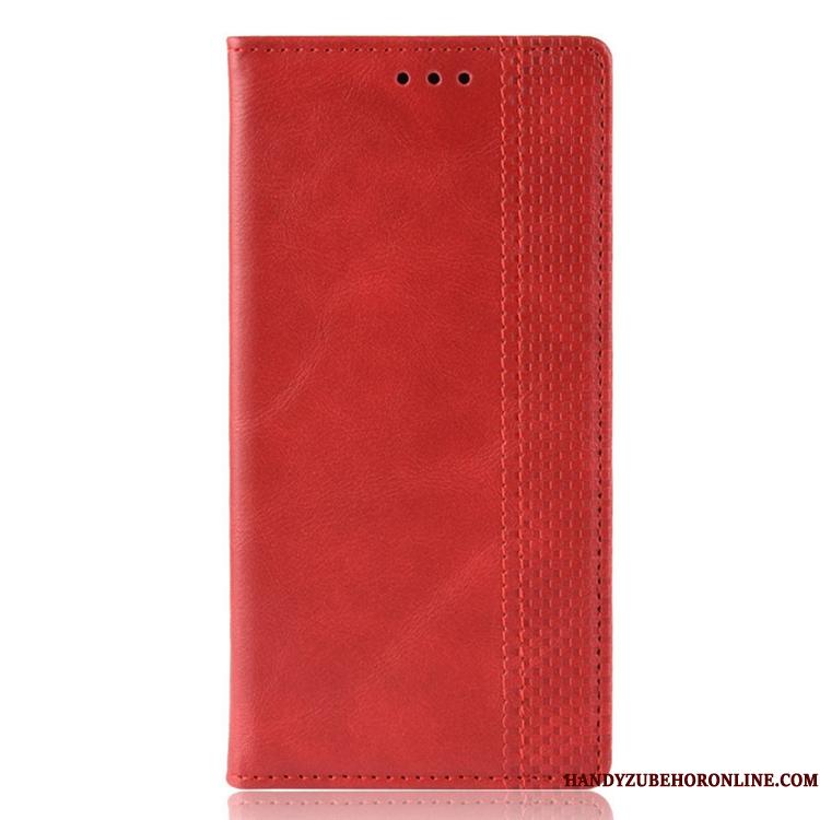 Redmi Note 8 Pro Etui Cover Tegnebog Rød Cow Mønster Læder Magnetisk