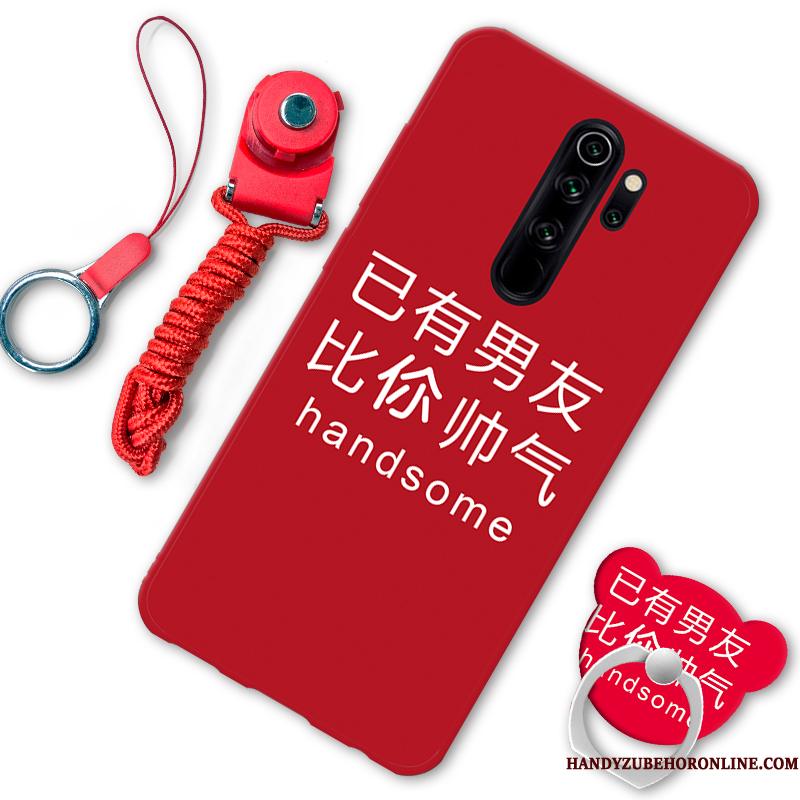 Redmi Note 8 Pro Rød Hængende Ornamenter Elskeren Telefon Etui Cartoon Support Anti-fald