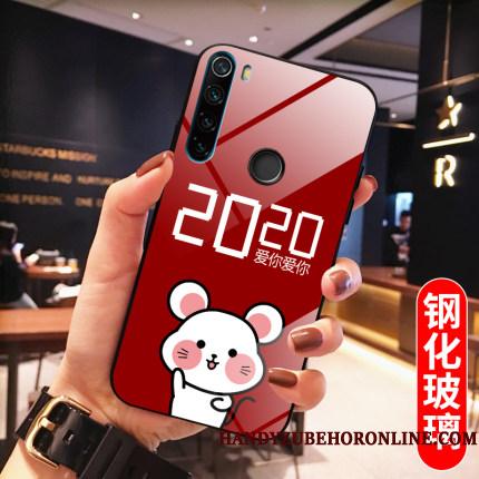 Redmi Note 8t Net Red Beskyttelse Blød Cover Hærdet Glas Rød Telefon Etui