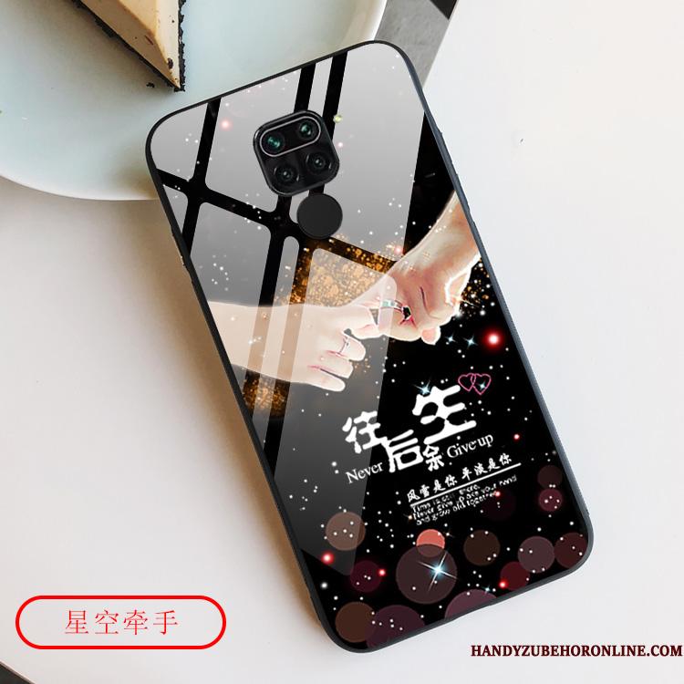 Redmi Note 9 Etui Net Red Sort Cartoon Elskeren Beskyttelse Cover Rød