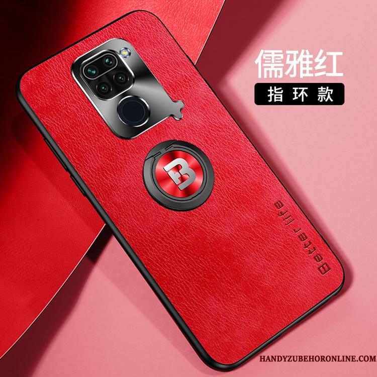 Redmi Note 9 Hængende Ornamenter Telefon Etui Business Alt Inklusive Metal Rød Anti-fald