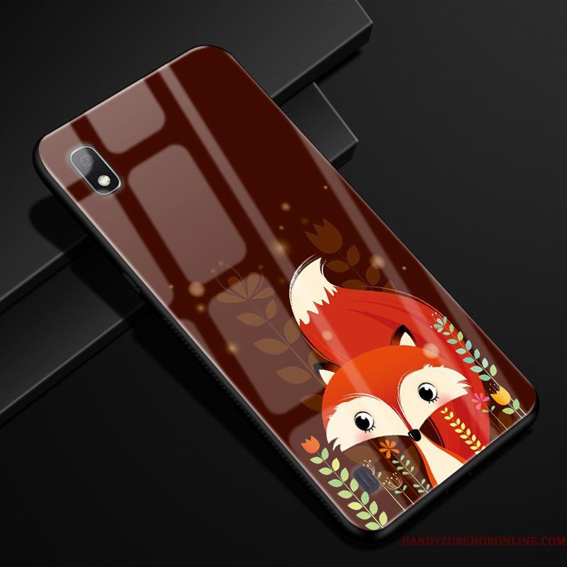Samsung Galaxy A10 Cover Af Personlighed Trendy Beskyttelse Rød Glas Telefon Etui