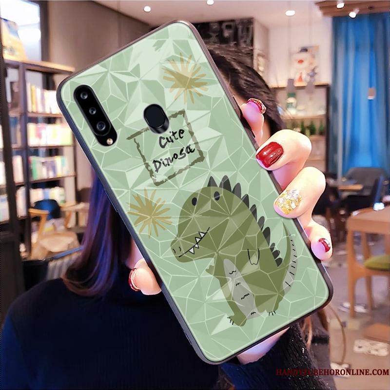 Samsung Galaxy A20s Etui Krokodille Cover Rød Rombe Af Personlighed Telefon