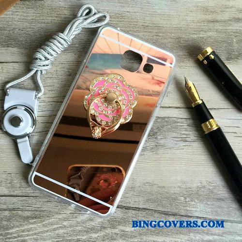 Samsung Galaxy A3 2016 Support Telefon Etui Rosa Guld Spejl Silikone Anti-fald Stjerne