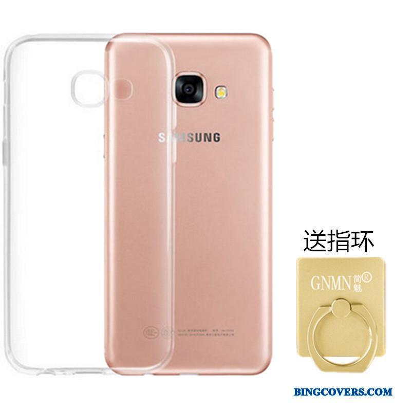Samsung Galaxy A3 2017 Beskyttelse Telefon Etui Gennemsigtig Stjerne Cover Hvid Blød