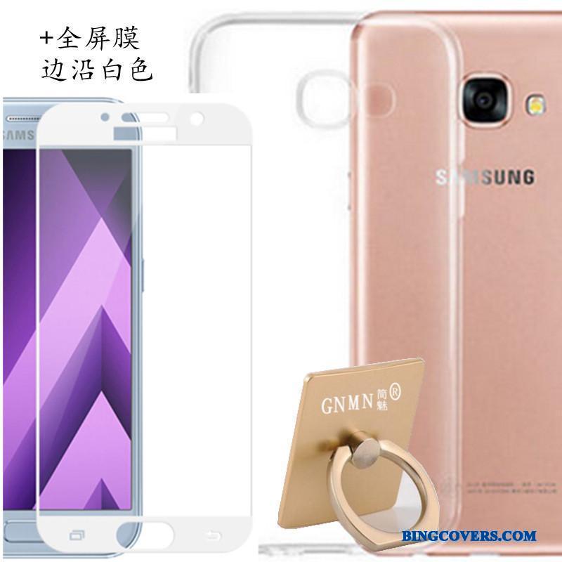 Samsung Galaxy A3 2017 Beskyttelse Telefon Etui Gennemsigtig Stjerne Cover Hvid Blød