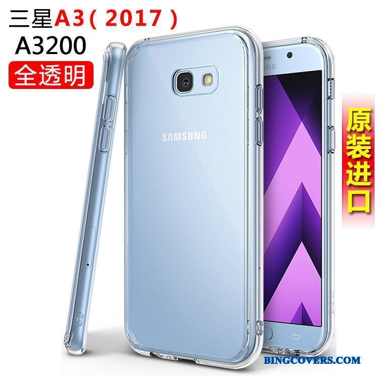 Samsung Galaxy A3 2017 Cover Silikone Stjerne Anti-fald Beskyttelse Telefon Etui Hvid