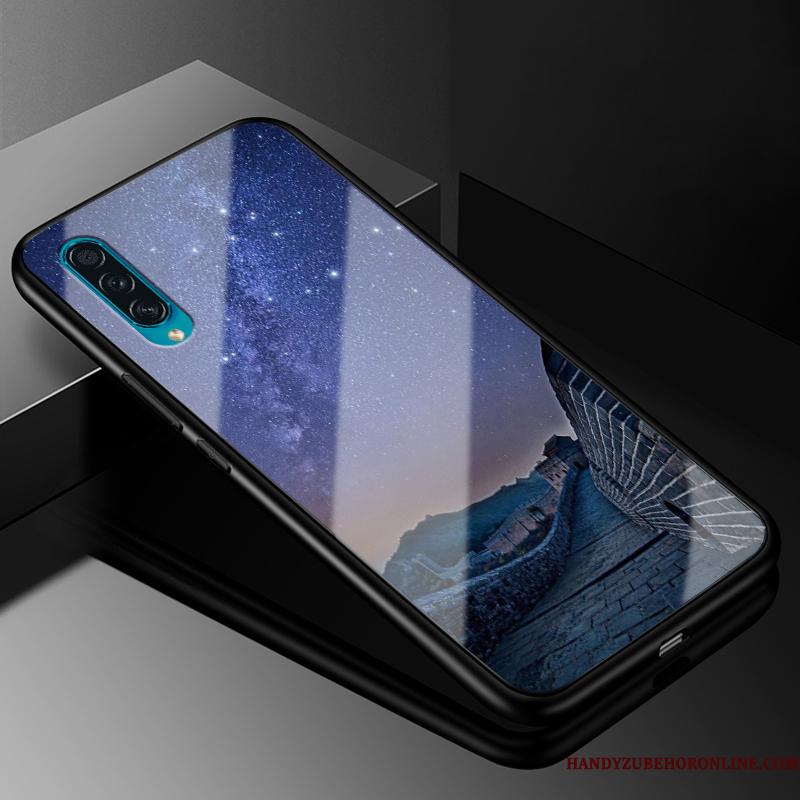 Samsung Galaxy A30s Cover Anti-fald Stjerne Telefon Etui Alt Inklusive Sort Glas