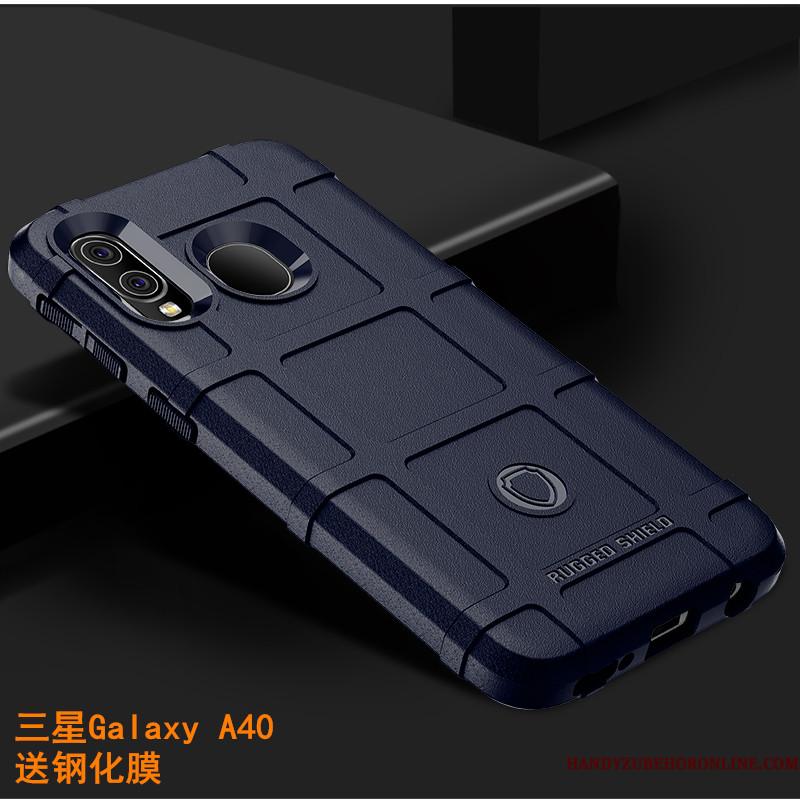 Samsung Galaxy A40 Etui Beskyttelse Blød Kreativ Alt Inklusive Tykke Skridsikre Nubuck