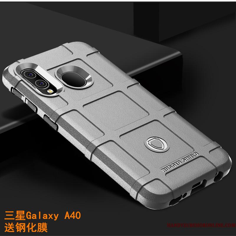 Samsung Galaxy A40 Etui Beskyttelse Blød Kreativ Alt Inklusive Tykke Skridsikre Nubuck