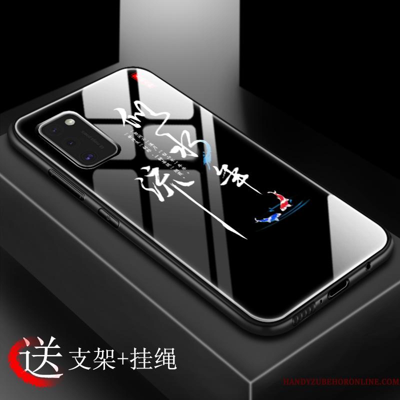 Samsung Galaxy A41 Kinesisk Stil Rød Telefon Etui Frisk Tilpas Alt Inklusive Skærmbeskyttelse