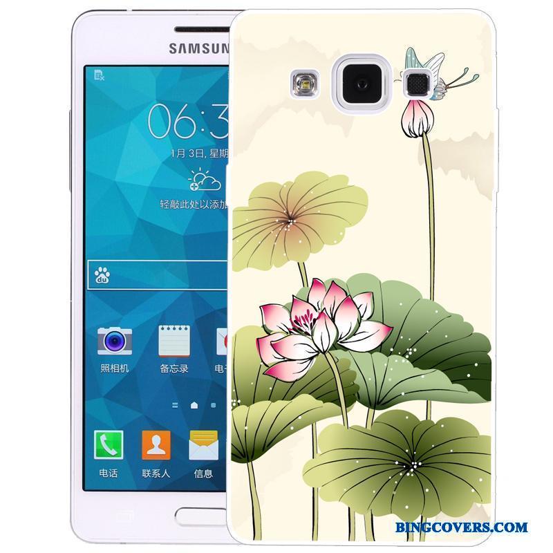 Samsung Galaxy A5 2015 Beskyttelse Cartoon Etui Cover Telefon Lyserød Blød