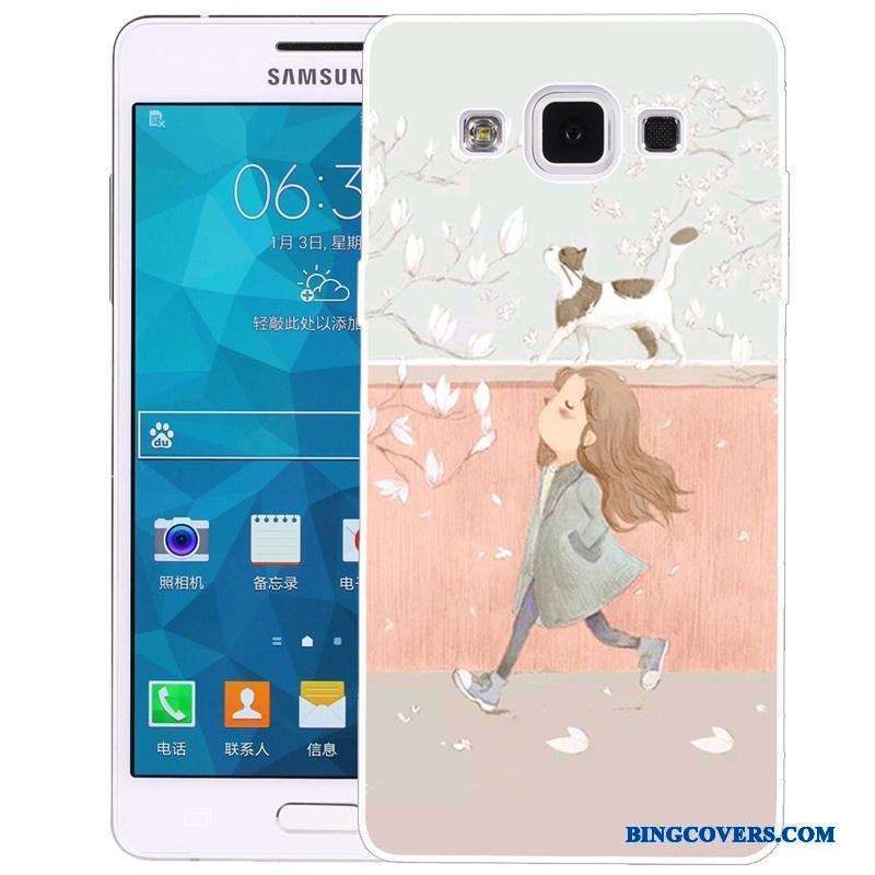 Samsung Galaxy A5 2015 Beskyttelse Cartoon Etui Cover Telefon Lyserød Blød