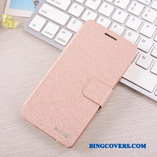 Samsung Galaxy A5 2015 Etui Beskyttelse Rosa Guld Mobiltelefon Cover Lædertaske Stjerne Clamshell