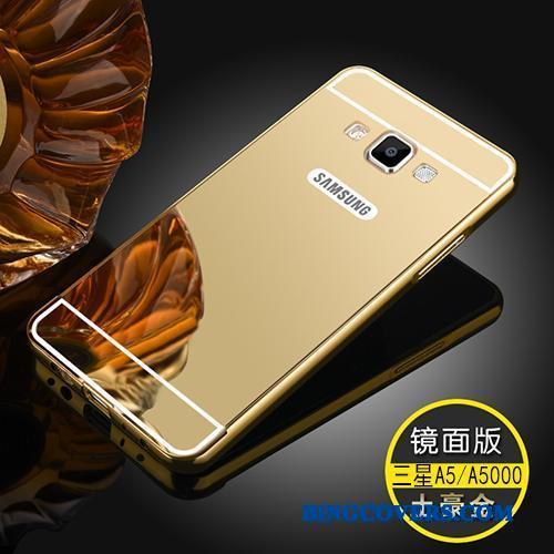 Samsung Galaxy A5 2015 Ramme Cover Metal Spejl Telefon Etui Bagdæksel Anti-fald