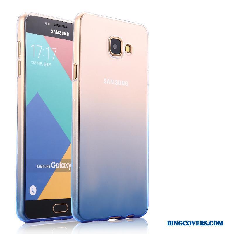Samsung Galaxy A5 2016 Anti-fald Cover Beskyttelse Etui Stjerne Gennemsigtig Rød