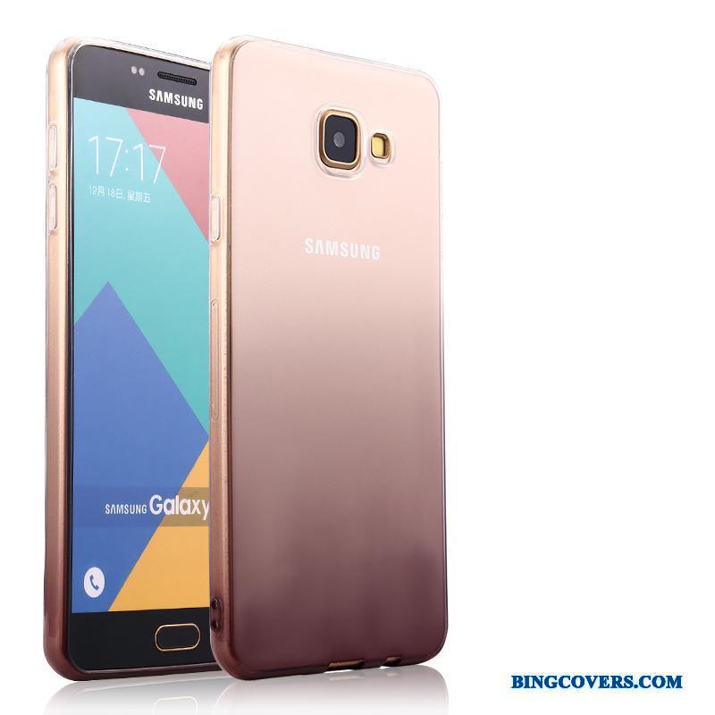Samsung Galaxy A5 2016 Anti-fald Cover Beskyttelse Etui Stjerne Gennemsigtig Rød