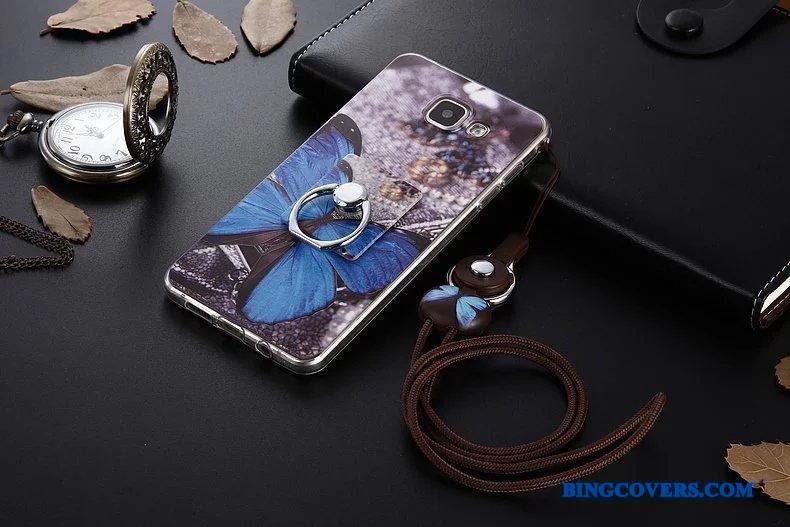 Samsung Galaxy A5 2016 Stjerne Hængende Ornamenter Silikone Cover Beskyttelse Telefon Etui Lyserød