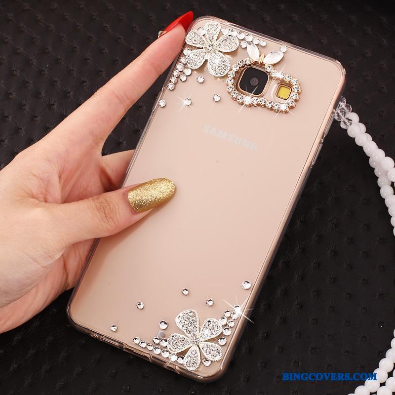 Samsung Galaxy A5 2017 Gennemsigtig Cover Telefon Etui Stjerne Guld Beskyttelse Hængende Ornamenter