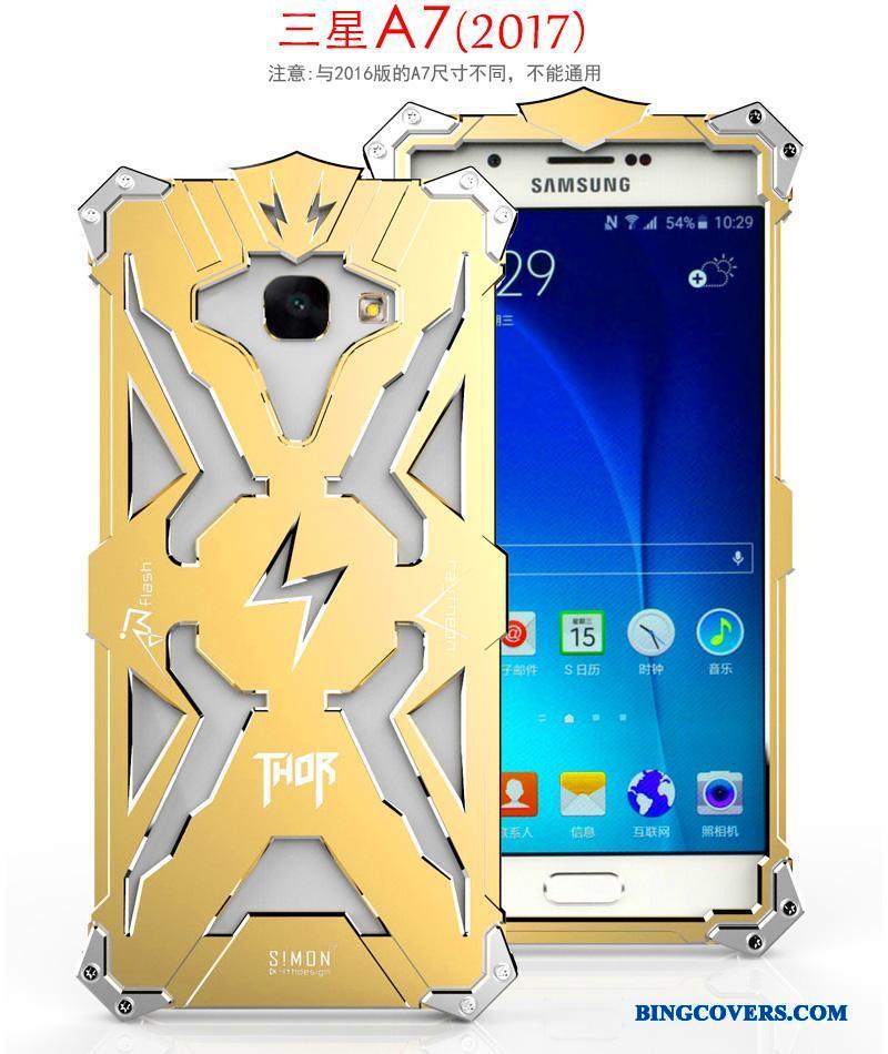 Samsung Galaxy A5 2017 Metal Telefon Etui Stjerne Trend Ramme Sort Beskyttelse