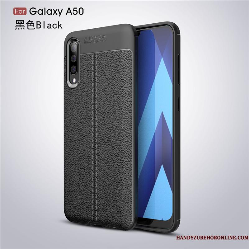Samsung Galaxy A50 Cover Sort Mode Telefon Etui Alt Inklusive Beskyttelse Business