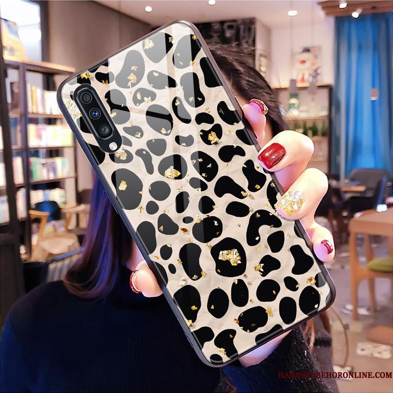 Samsung Galaxy A50 Spejl Stjerne Blandede Farver Leopard Vind Telefon Etui Cover
