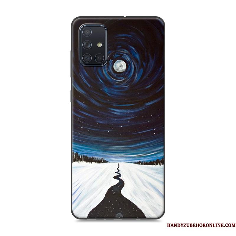 Samsung Galaxy A51 Cover Silikone Lyserød Trend Telefon Etui Beskyttelse Kreativ