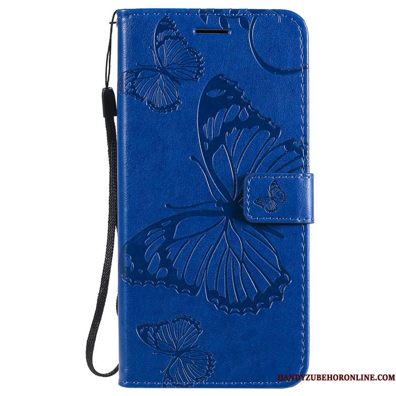Samsung Galaxy A51 Telefon Etui Folio Sommerfugl Blomster Skærmbeskyttelse Silikone Orange Lædertaske