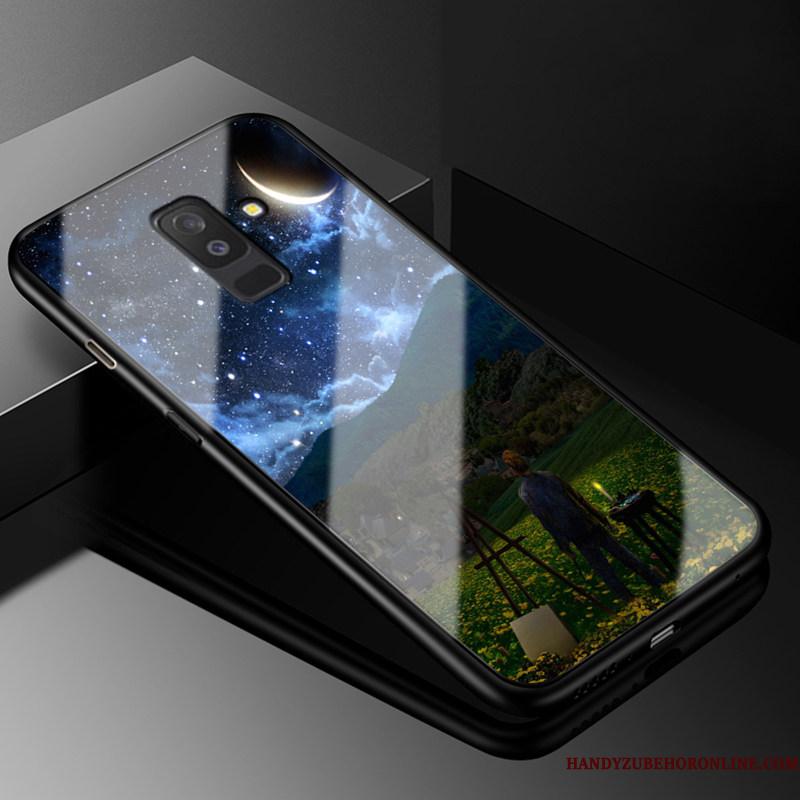 Samsung Galaxy A6+ Anti-fald Kreativ Glas Etui Lyse Cover Beskyttelse