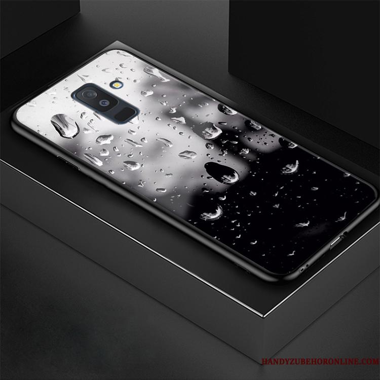 Samsung Galaxy A6+ Beskyttelse Hvid Cover Anti-fald Glas Telefon Etui Stjerne