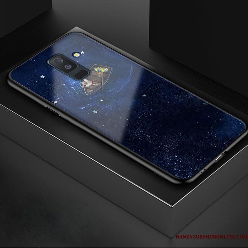 Samsung Galaxy A6+ Etui Blå Beskyttelse Stjerneklar Trend Ungdom Glas Cover