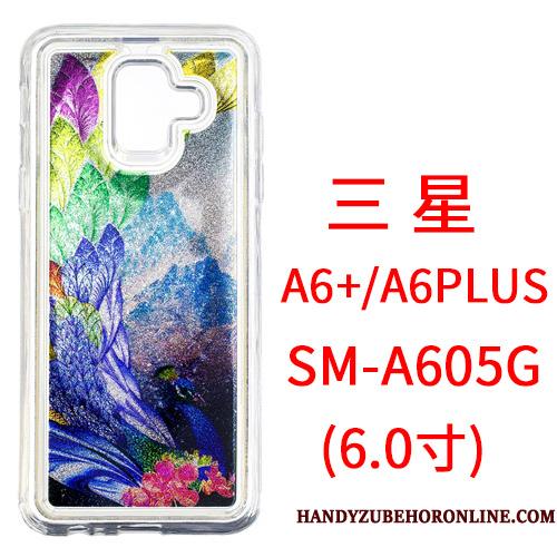 Samsung Galaxy A6+ Hængende Ornamenter Telefon Etui Spejl Silikone Cartoon Stjerne Cover