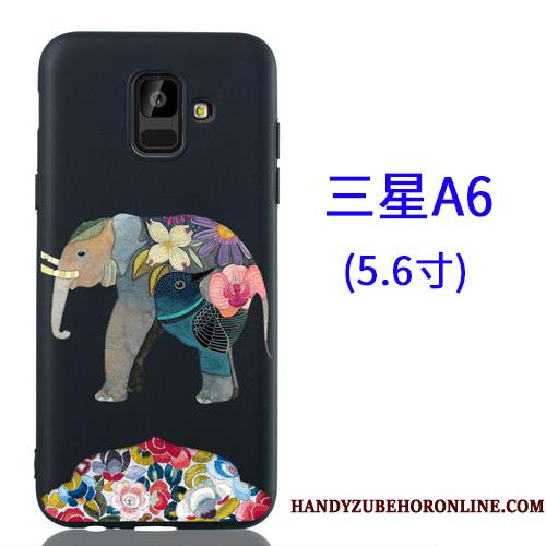 Samsung Galaxy A6 Nubuck Mobiltelefon Hængende Ornamenter Cartoon Telefon Etui Beskyttelse Cover