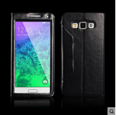 Samsung Galaxy A7 2015 Cover Folio Lilla Anti-fald Mobiltelefon Stjerne Etui