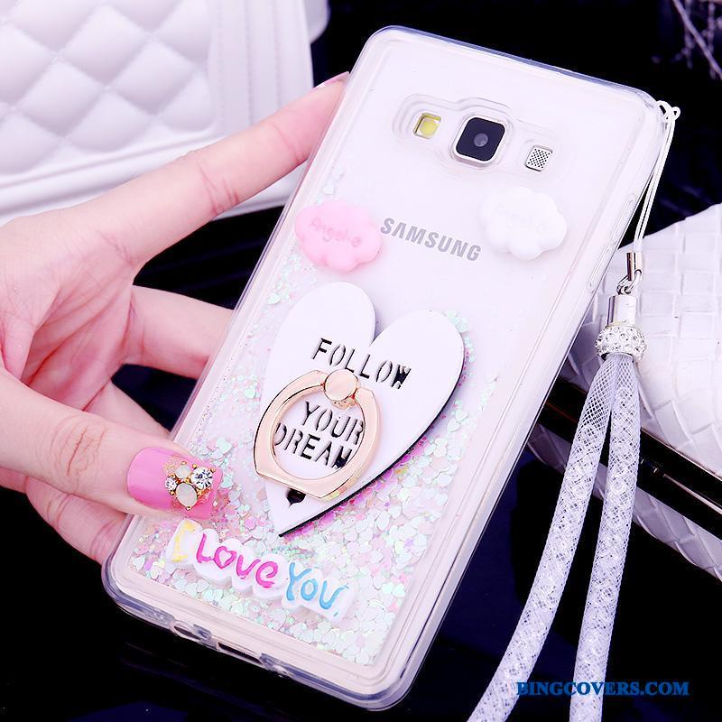 Samsung Galaxy A7 2015 Etui Quicksand Beskyttelse Mobiltelefon Silikone Trend Stjerne Anti-fald