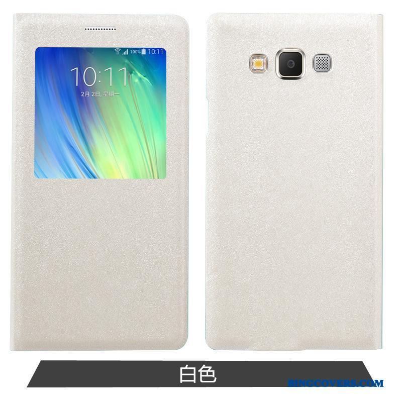 Samsung Galaxy A7 2015 Telefon Etui Beskyttelse Lyserød Cover Anti-fald Stjerne Folio